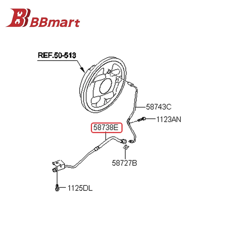 

58738-0Q000 BBmart Auto Parts 1 Pcs Hot Sale Own Brand Hose-Brake Rear R For Hyundai ELantra HD 08 11 I30 10 Car Accessories