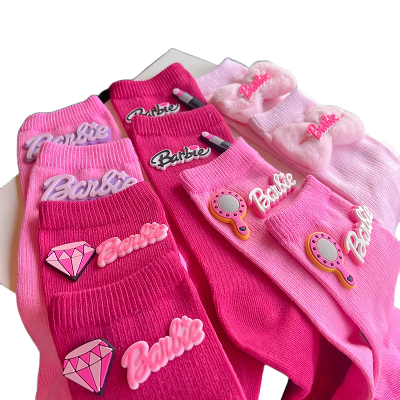 MINISO Sweet Barbie Style Pink Love Mid-Tube Socks Can Sweet and Spicy Girl Lipstick Barbie Home Floor Socks Fashion Sweet Girl
MINISO Sweet Barbie Style Pink Love Mid-Tube Socks Can Sweet and Spicy Girl Lipstick Barbie Home Floor Socks Fashion Sweet Girl