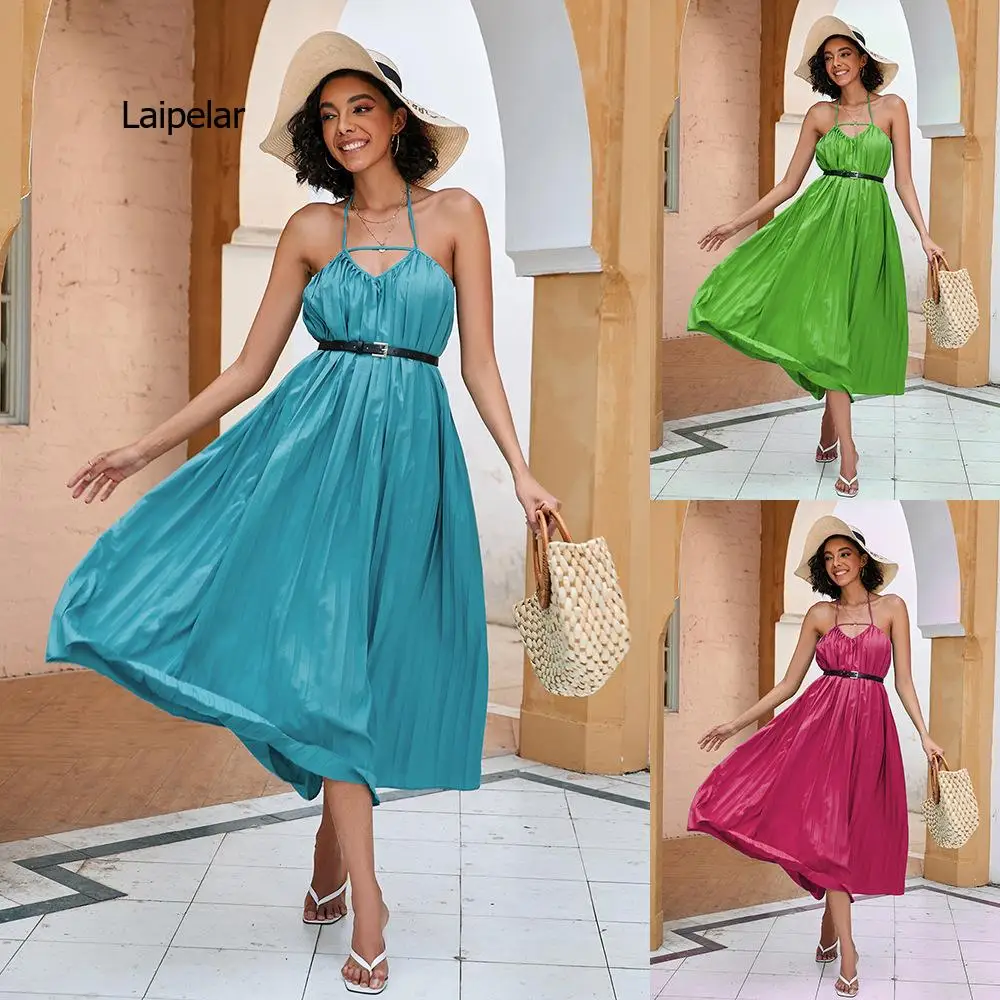 Summer Boho Sling Sexy Holiday Midi Dress Hook Flower Hollow O-Neck Ruffle Hem Women Dresses Casual Solid Color Vestidos
Summer Boho Sling Sexy Holiday Midi Dress Hook Flower Hollow O-Neck Ruffle Hem Women Dresses Casual Solid Color Vestidos