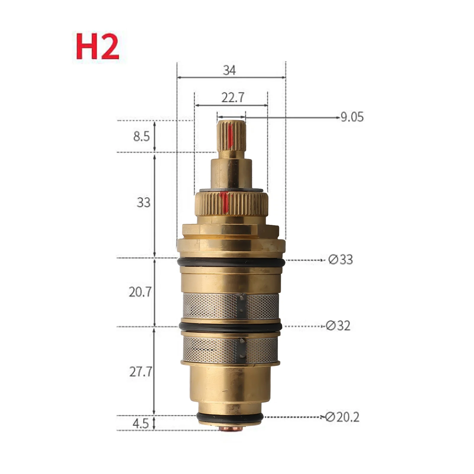 

New Thermostatic Cartridge Temperature Control Valve Shower Bar Mixing Universal Faucet Cartridges Bathroom Accessories