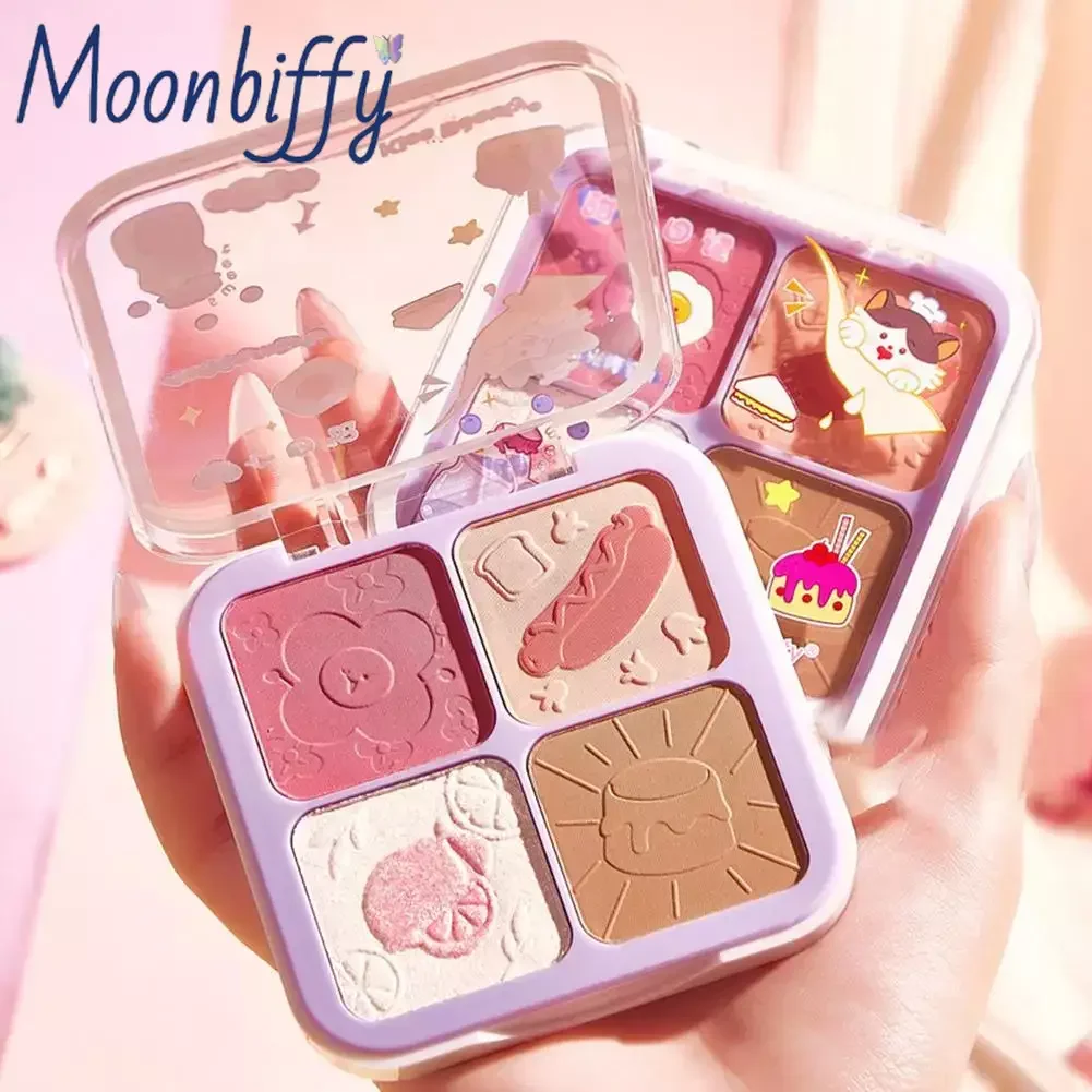 4 Color Peach Blush Palette Korean Makup Cosmetics Blush Highlight Trimming Powder All-in-one Palette Creat Natural Nude Makeup
4 Color Peach Blush Palette Korean Makup Cosmetics Blush Highlight Trimming Powder All-in-one Palette Creat Natural Nude Makeup