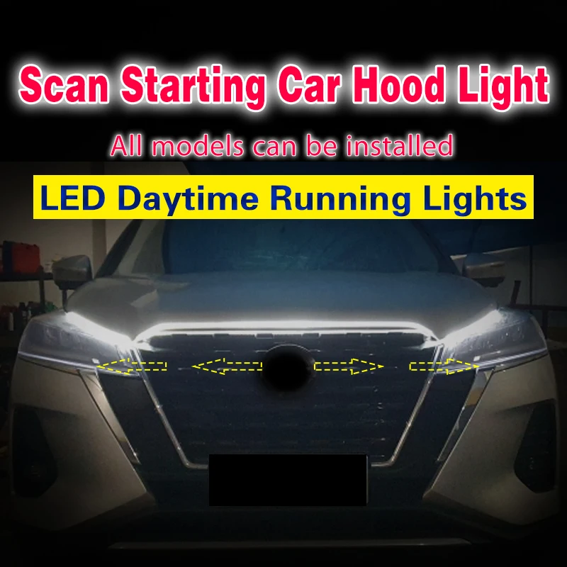 1pcs Car Daytime Running Lights Hood Light Strip Through-type Auto Modified Front Headlight Upgrade Cuttable Decorative Light
1pcs Car Daytime Running Lights Hood Light Strip Through-type Auto Modified Front Headlight Upgrade Cuttable Decorative Light
