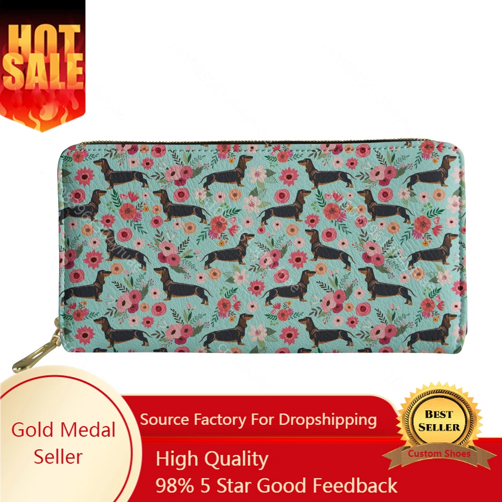 Luxury Designer Wallet Dachshund Dog Flower Print Money Purse For Women Long Wallets Coin Money Bags Female Purse Card Holder
Luxury Designer Wallet Dachshund Dog Flower Print Money Purse For Women Long Wallets Coin Money Bags Female Purse Card Holder
