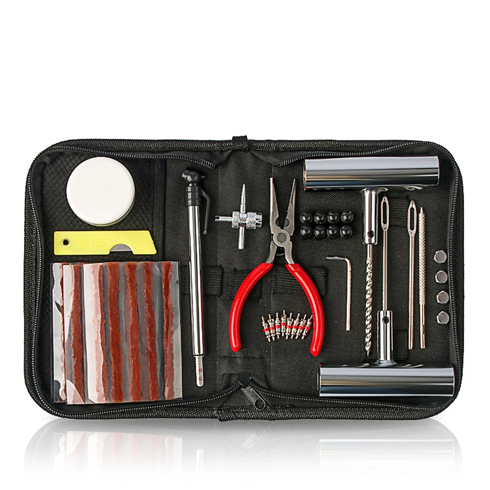 46×Car Tire Repair Tool Kit Tubeless Tyre Puncture Repair Kit, Studding Tool Set For Car Motorcycle ATV Tractor Tire Repair Tool
46×Car Tire Repair Tool Kit Tubeless Tyre Puncture Repair Kit, Studding Tool Set For Car Motorcycle ATV Tractor Tire Repair Tool