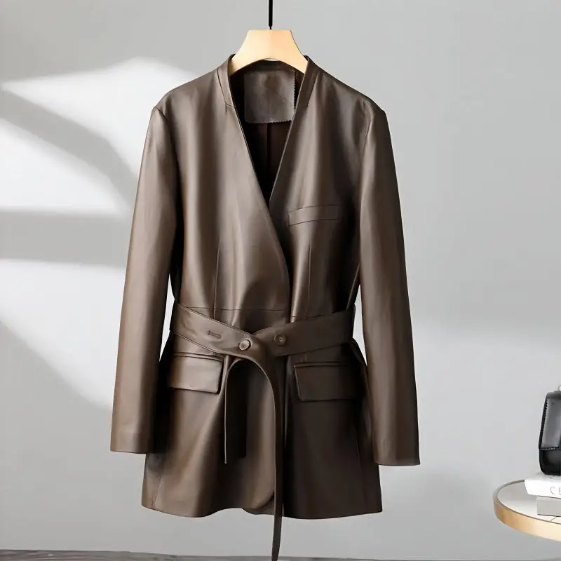 Women's Leather Jacket Faux Outwear Button Fly Outfit Spring and Autumn Women Fashion Thin Female 2023 New T637
Women's Leather Jacket Faux Outwear Button Fly Outfit Spring and Autumn Women Fashion Thin Female 2023 New T637