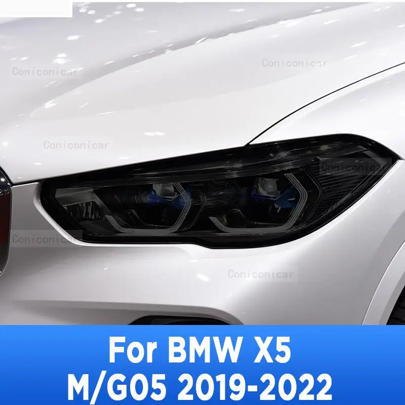 

Car Headlight Tint Anti-Scratch Smoked Black Protective Film Self Healing TPU Stickers For BMW X5 M G05 2019-2022 Accessories