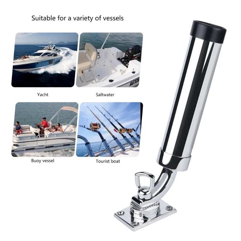 Adjustable Fishing Rod Holder 316 Stainless Steel Fishing Rod Holder Deck Mount Compatible for Marine Boat Yacht Durable
Adjustable Fishing Rod Holder 316 Stainless Steel Fishing Rod Holder Deck Mount Compatible for Marine Boat Yacht Durable