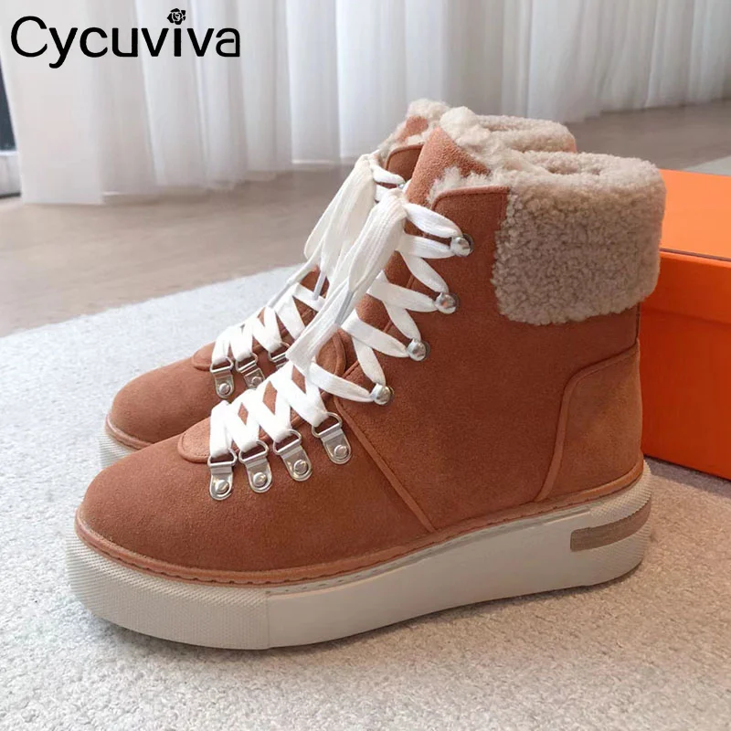 Luxury Winter Fur Platform Ankle Snow Boots For Women Lace Up Round Toe Warm Fur Shoes Brand Designer Casual Short Boots
Luxury Winter Fur Platform Ankle Snow Boots For Women Lace Up Round Toe Warm Fur Shoes Brand Designer Casual Short Boots