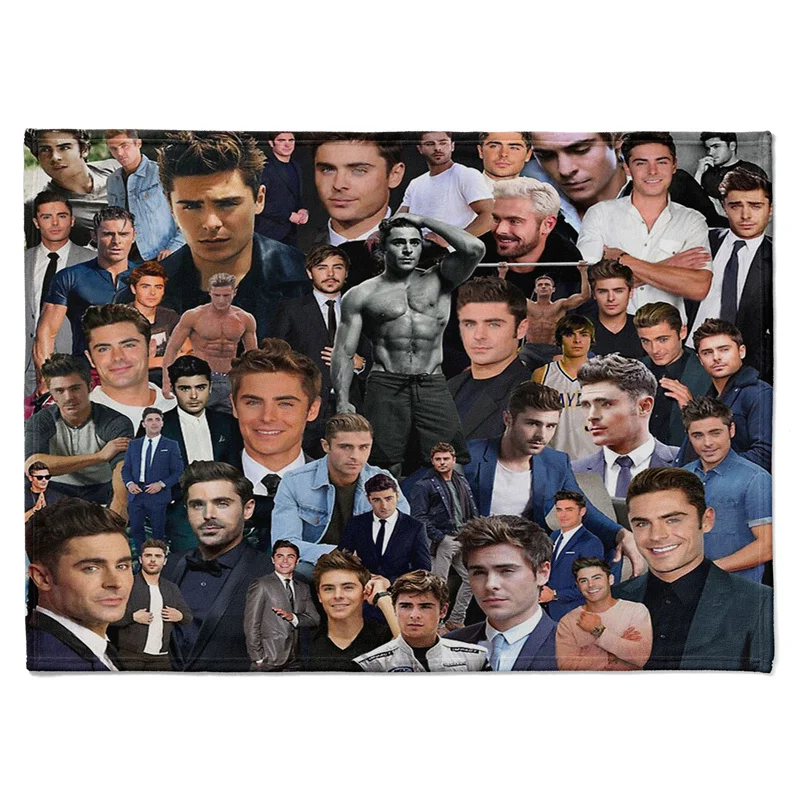 

Aertemisi Zac Efron Photo Collage Pet Blanket for Small Medium Large Dog Cat Puppy Kitten Couch Sofa Bed