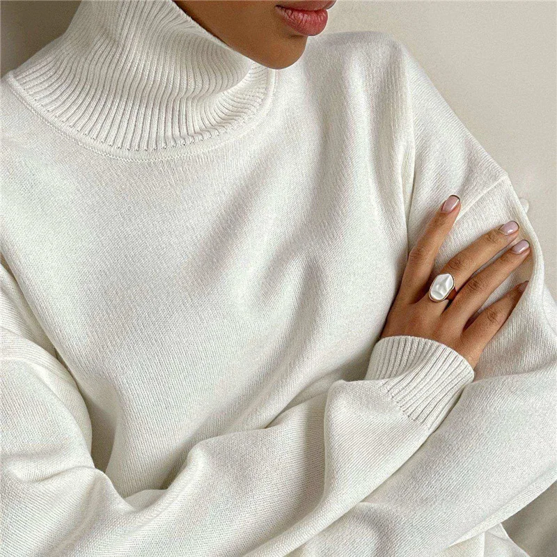 Women's Knitted Turtleneck Sweater, Long Sleeve, Loose, Elegant Ladies Clothes, Green, Monochromatic, New, Spring, 2024
Women's Knitted Turtleneck Sweater, Long Sleeve, Loose, Elegant Ladies Clothes, Green, Monochromatic, New, Spring, 2024