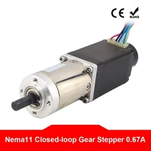Nema 11 Closed-loop Gear Stepper Motor L=51mm Gear Ratio 51:1 Encoder 300CPR 0.67A Stepping Motor
Nema 11 Closed-loop Gear Stepper Motor L=51mm Gear Ratio 51:1 Encoder 300CPR 0.67A Stepping Motor
