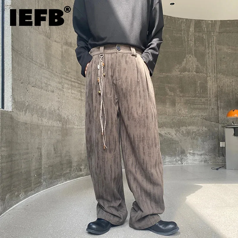 Повседневные брюки IEFB, Мужская одежда, зимние утепленные шерстяные прямые брюки, изношенные Дизайнерские широкие штаны на шнуровке, мужская одежда 9C3575
Повседневные брюки IEFB, Мужская одежда, зимние утепленные шерстяные прямые брюки, изношенные Дизайнерские широкие штаны на шнуровке, мужская одежда 9C3575