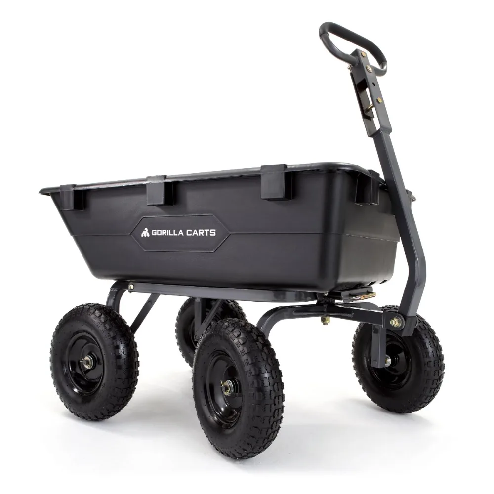 

2024 New 1200-lb. Heavy-Duty Poly Garden Dump Cart with 13" Tires, 40" X 25" X 10" Bed