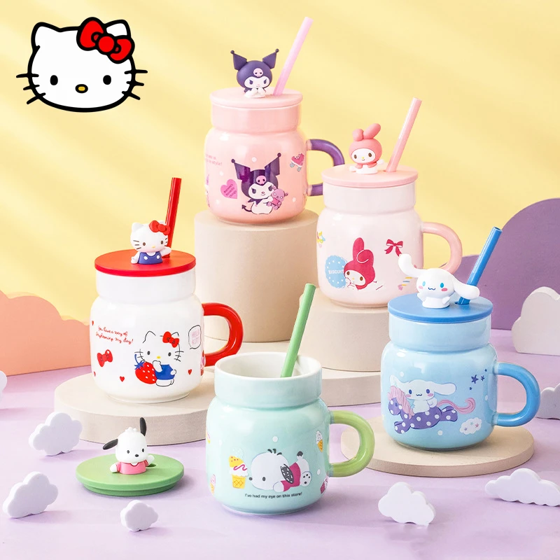 New Sanrio HelloKitty Kuromi Cinnamoroll Cup Kawaii Anime Ceramic Heat Resistant Anti Scalding Coffee Cup Mug Gift with Straw
New Sanrio HelloKitty Kuromi Cinnamoroll Cup Kawaii Anime Ceramic Heat Resistant Anti Scalding Coffee Cup Mug Gift with Straw