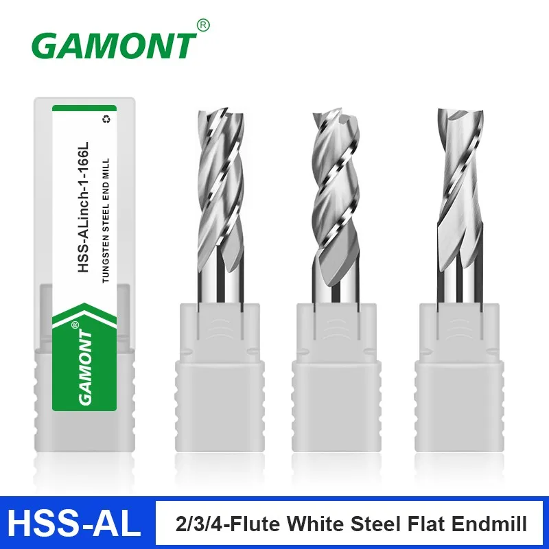 GAMONT Superhard 2/3/4-Flute White Steel Endmill HSSAL High-Speed Steel Specular High Light CNC Machinery Special Milling Cutter
GAMONT Superhard 2/3/4-Flute White Steel Endmill HSSAL High-Speed Steel Specular High Light CNC Machinery Special Milling Cutter