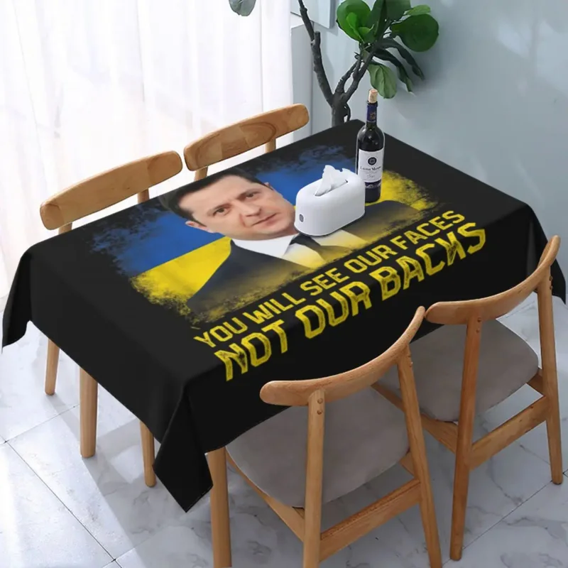 Rectangular You Will See Our Faces Not Our Backs Tablecloth Backing Elastic Edge Table Covers Fit Volodymyr Zelensky Table Cloth
Rectangular You Will See Our Faces Not Our Backs Tablecloth Backing Elastic Edge Table Covers Fit Volodymyr Zelensky Table Cloth