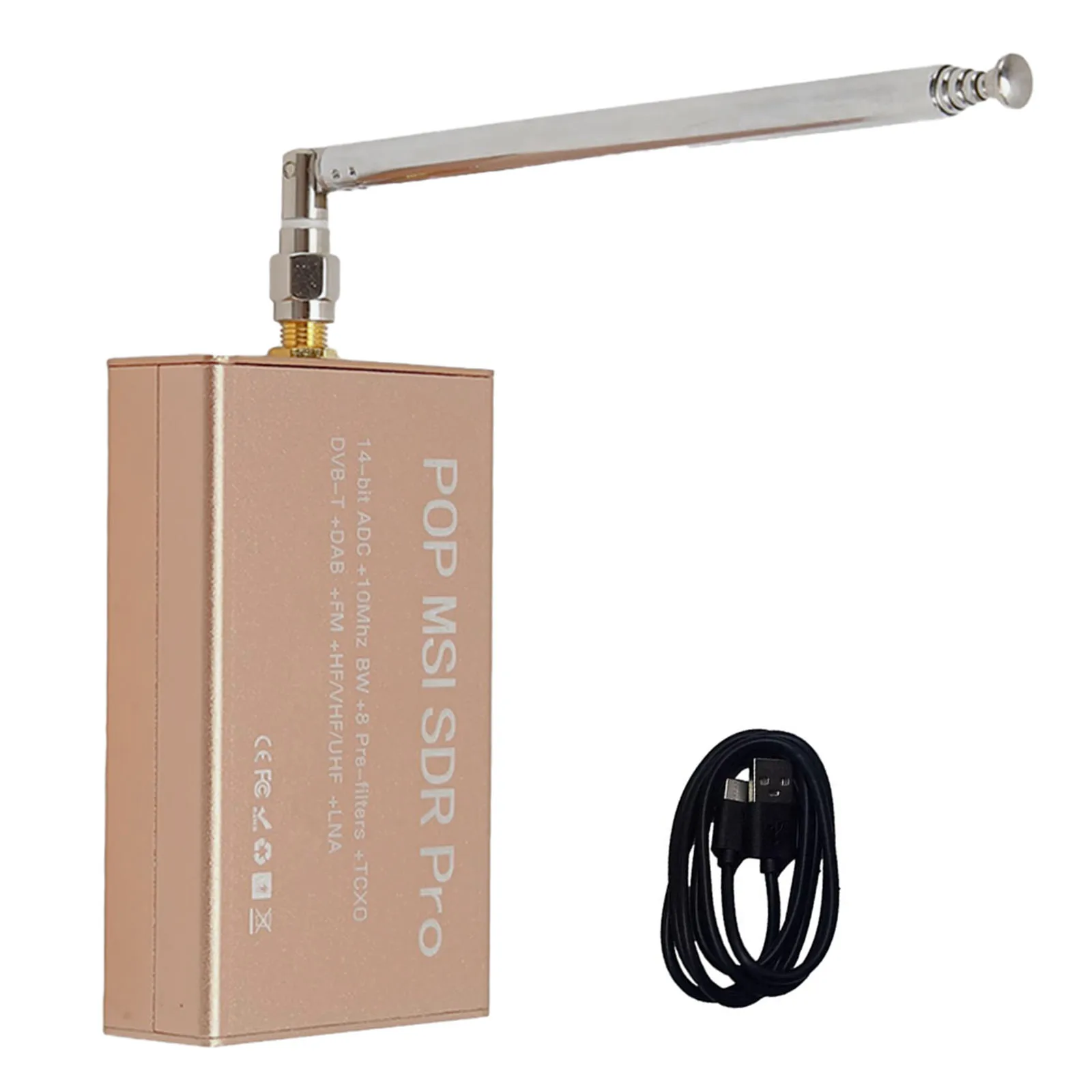 MSI Pro Radio Receiver 14Bit Receiver Antenna Kit 10KHz-2GHz Band Full Featured Wideband SMA Connector 50ohm 185mA
MSI Pro Radio Receiver 14Bit Receiver Antenna Kit 10KHz-2GHz Band Full Featured Wideband SMA Connector 50ohm 185mA
