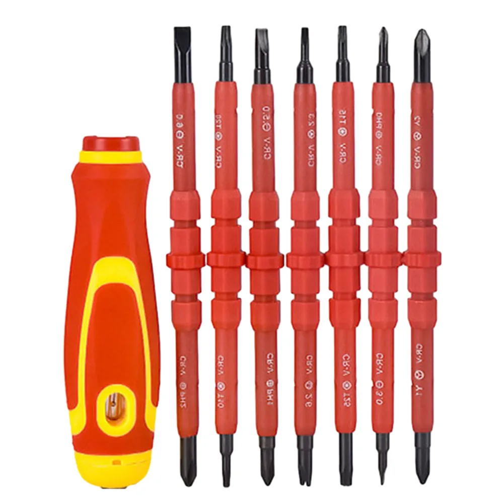 1SET Electricians Slotted Cross Screwdriver Bit Kit 7 Pieces Screwdriver And 1piece Handle For Home Hand Repair Tools
1SET Electricians Slotted Cross Screwdriver Bit Kit 7 Pieces Screwdriver And 1piece Handle For Home Hand Repair Tools