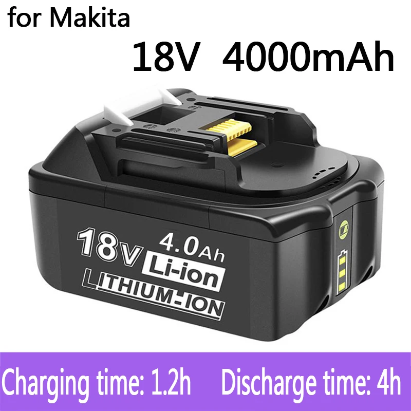 100% Original Makita 18V 4000mAh Rechargeable Power Tools Battery with LED Li-ion Replacement LXT BL1860B BL1860 BL1850
100% Original Makita 18V 4000mAh Rechargeable Power Tools Battery with LED Li-ion Replacement LXT BL1860B BL1860 BL1850