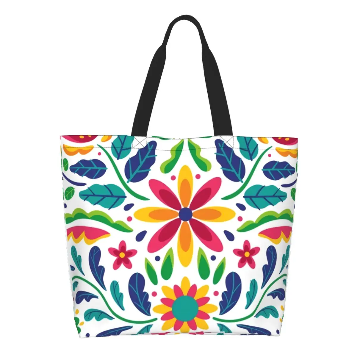 Custom Mexican Flowers Shopping Canvas Bags Women Reusable Large Capacity Grocery Tote Shopper Bags
Custom Mexican Flowers Shopping Canvas Bags Women Reusable Large Capacity Grocery Tote Shopper Bags