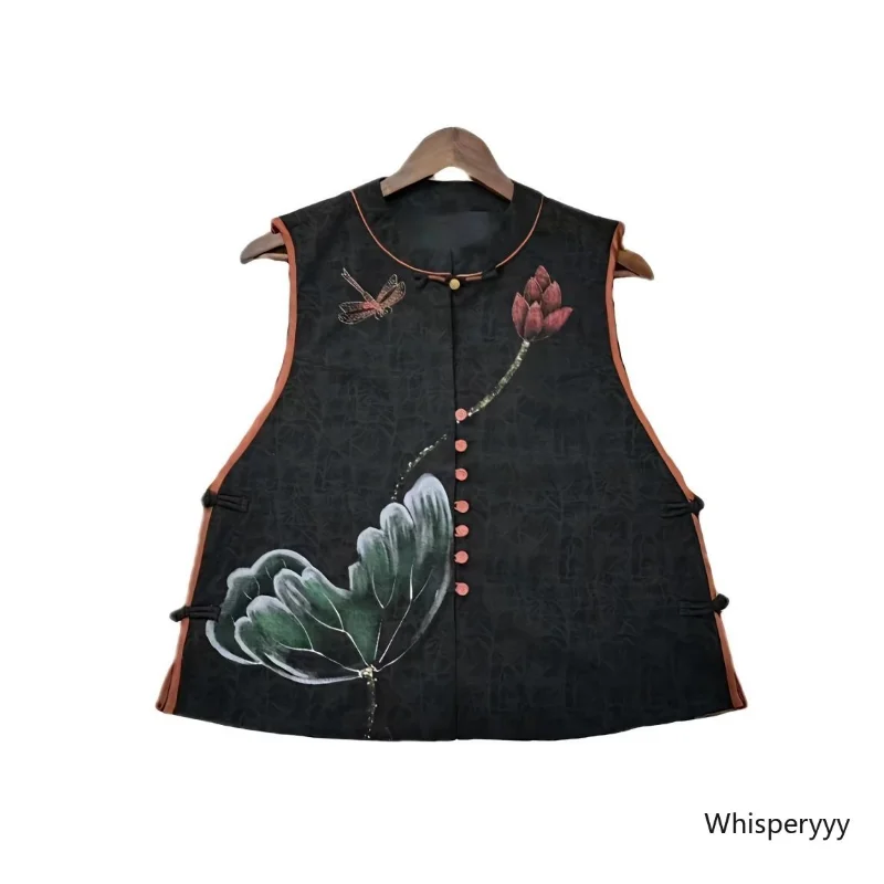 National Style Retro 2023 New Vest Female Chinese Waistcoat Sleeveless Vintage Sleeveless Tops Women Chinese Clothes Traditional
National Style Retro 2023 New Vest Female Chinese Waistcoat Sleeveless Vintage Sleeveless Tops Women Chinese Clothes Traditional