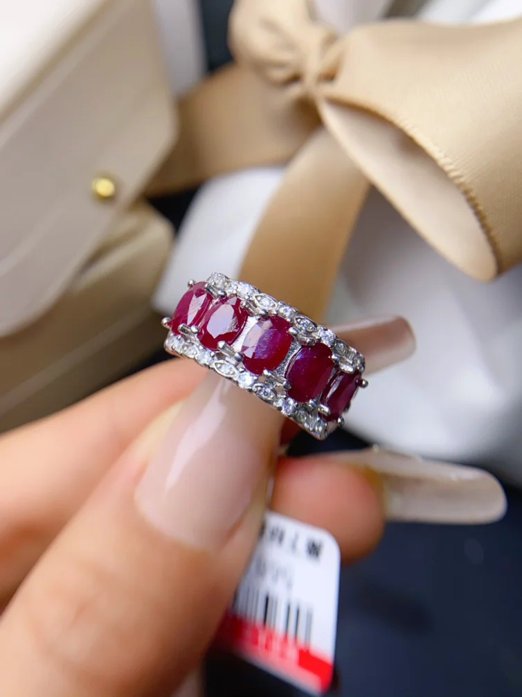 

Natural Ruby Rings for women silver 925 jewelry luxury gem stones 18k gold plated free shiping items