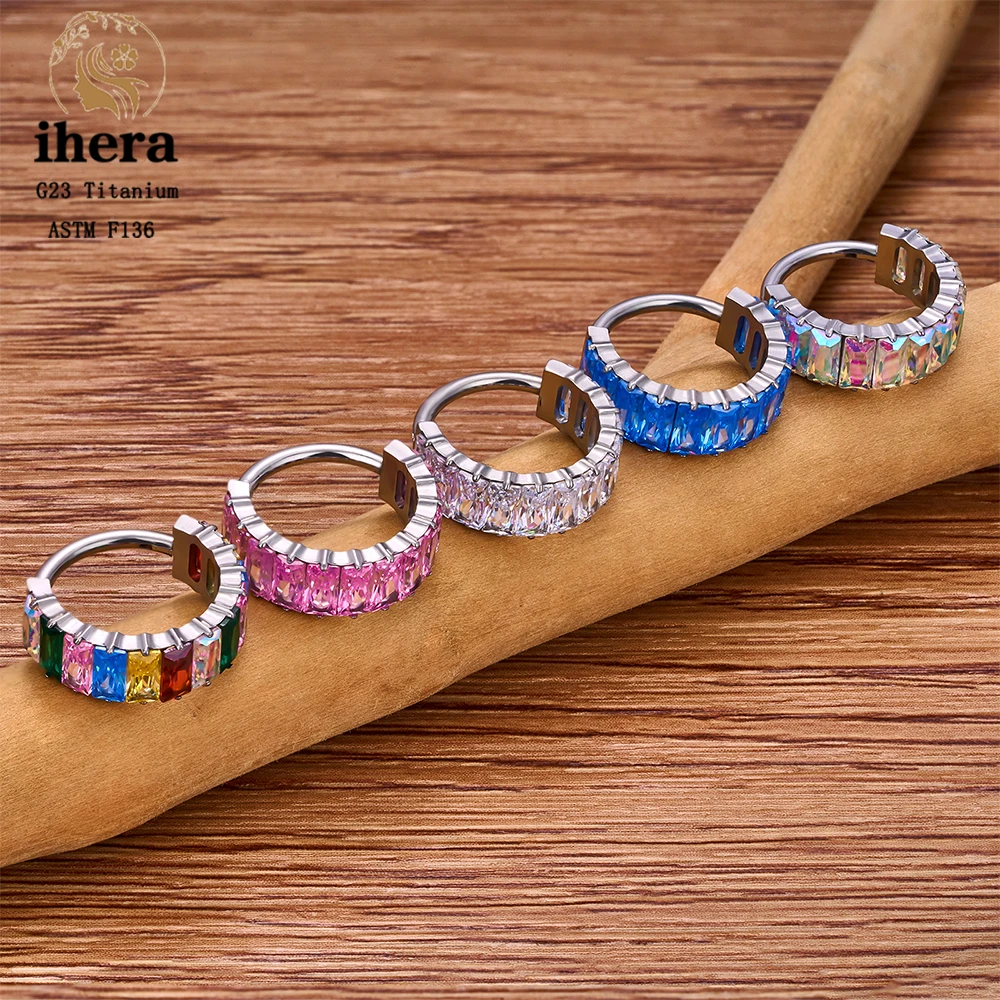 Boucles d'Oreilles Rondes en Titane G23 pour Femme, Clip Brcorporelle, Piercing, Tragus, Cartilage, Helix, Accessoires Bijoux, 16G 3