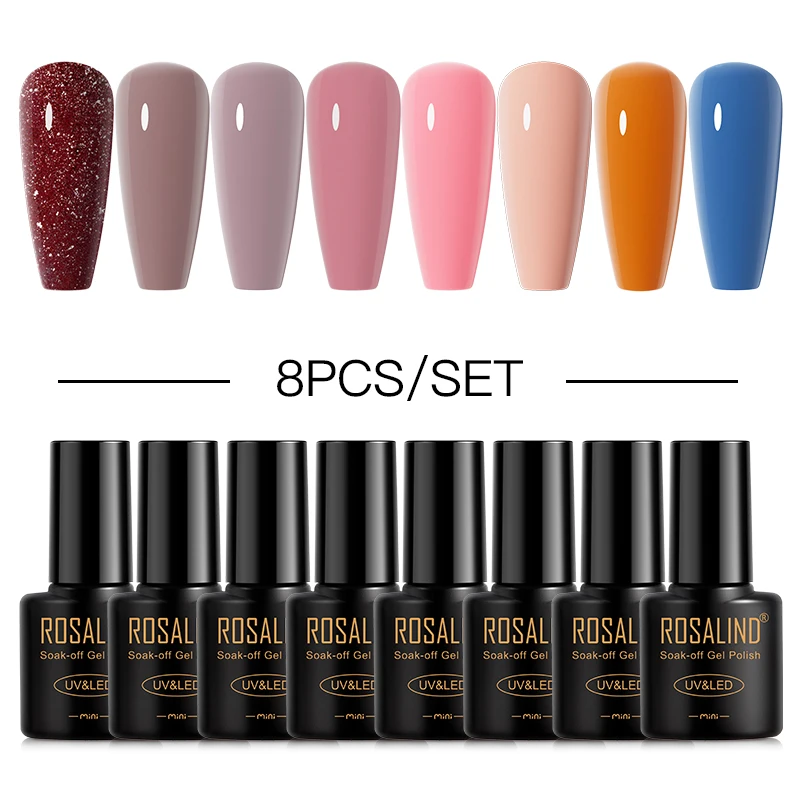 ROSALIND Light Color Gel Nail Polish Kit UV/Led Lamp Semi Permanent Base Matt Top Coat For Nail Enhancement Nail Art Design
ROSALIND Light Color Gel Nail Polish Kit UV/Led Lamp Semi Permanent Base Matt Top Coat For Nail Enhancement Nail Art Design 