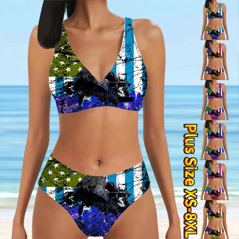 2023 High Waist Bikinis Summer Women Sexy Bikini Swimwear Women Set Swimsuit Two-piece Set Swimsuit Vintage Print Bathing Suit
2023 High Waist Bikinis Summer Women Sexy Bikini Swimwear Women Set Swimsuit Two-piece Set Swimsuit Vintage Print Bathing Suit