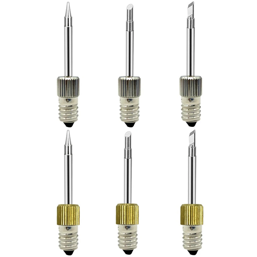 6pcs Replacement Soldering Iron Tips E10 Interface Ecorless Battery Lectric Needle Tip-B/C/K Point Line Drag Solder Wire Tinning
6pcs Replacement Soldering Iron Tips E10 Interface Ecorless Battery Lectric Needle Tip-B/C/K Point Line Drag Solder Wire Tinning