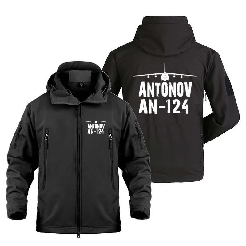 

2024 Military Outdoor Flight Aircraft Pilots Antonov AN-124 Fleece Warm Men Jackets SoftShell Man Coat Jacket