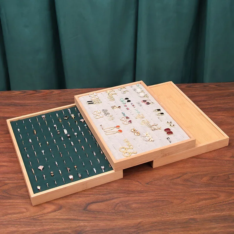Wholesale Bamboo 100 Grids Rings Tray Jewelry Showcase Storage Organizer Display Tray
Wholesale Bamboo 100 Grids Rings Tray Jewelry Showcase Storage Organizer Display Tray