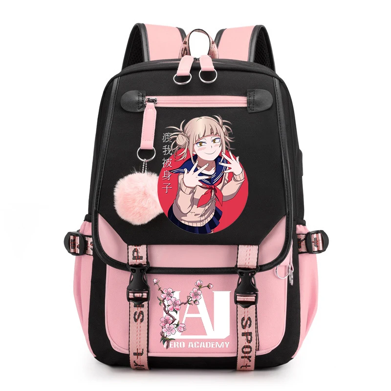 Anime My Hero Academia Toga Himiko Backpack Anti-theft Usb Bookbag Manga Teenager Travel Backpacks Girls Kawaii School Bags
Anime My Hero Academia Toga Himiko Backpack Anti-theft Usb Bookbag Manga Teenager Travel Backpacks Girls Kawaii School Bags