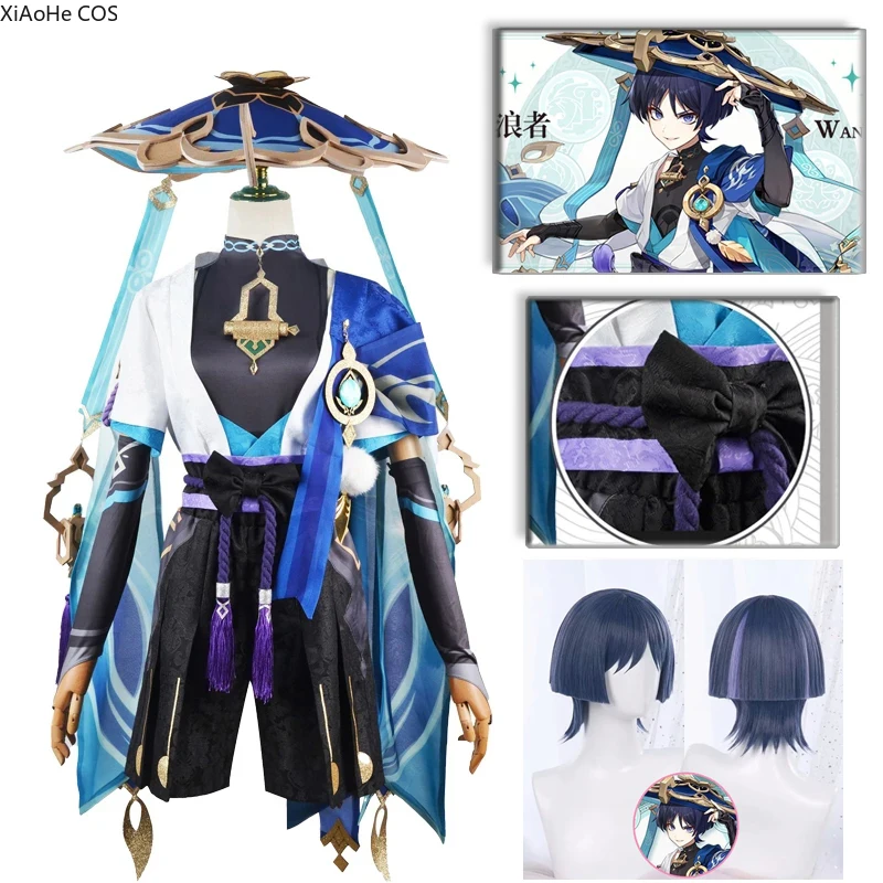 Game Genshin Impact Wanderer Cosplay Costume Wig Scaramouche Cosplay Costume Wig Halloween Full Set Without Cap
Game Genshin Impact Wanderer Cosplay Costume Wig Scaramouche Cosplay Costume Wig Halloween Full Set Without Cap
