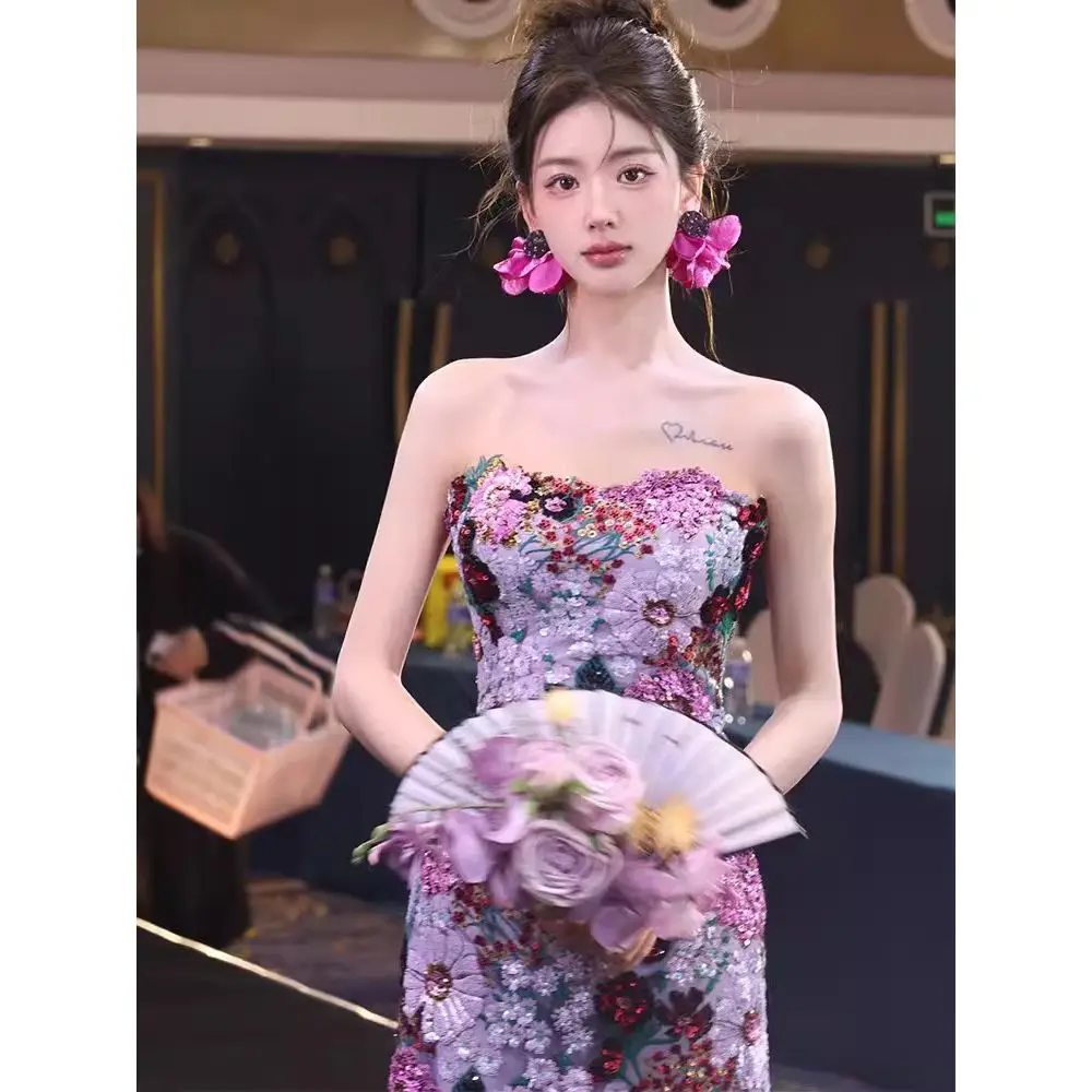 Harajpee French Evening Dress 2024 New Host Bra Dresses Light Luxury Sequins Art Exam Wedding Morning Robe Chic Fairy Vestido
Harajpee French Evening Dress 2024 New Host Bra Dresses Light Luxury Sequins Art Exam Wedding Morning Robe Chic Fairy Vestido