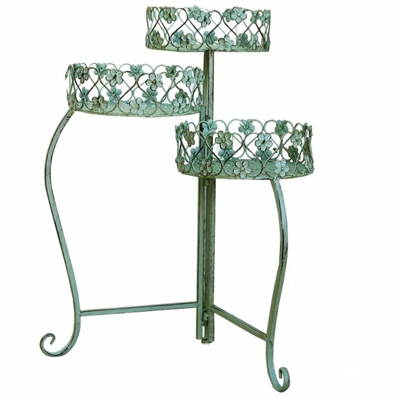 European style iron three basket folding cute flower rack, flowerpot rack, storage rack, floor standing
European style iron three basket folding cute flower rack, flowerpot rack, storage rack, floor standing