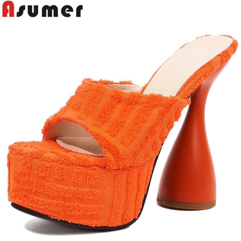ASUMER 2022 Size 34-43 New Unique Synthetic Platform Sandals Women Strange Style Super High Heels Shoes Ladies Dress Shoes
ASUMER 2022 Size 34-43 New Unique Synthetic Platform Sandals Women Strange Style Super High Heels Shoes Ladies Dress Shoes