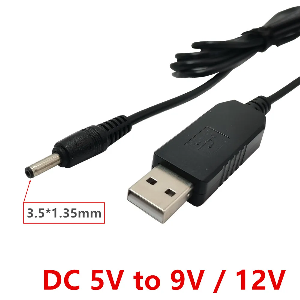

USB Power Boost Line DC 5V To DV 9V / 12V Step Up Module 1M USB Converter Adapter Cable 3.5 x 1.35mm Plug for Arduino WIFI