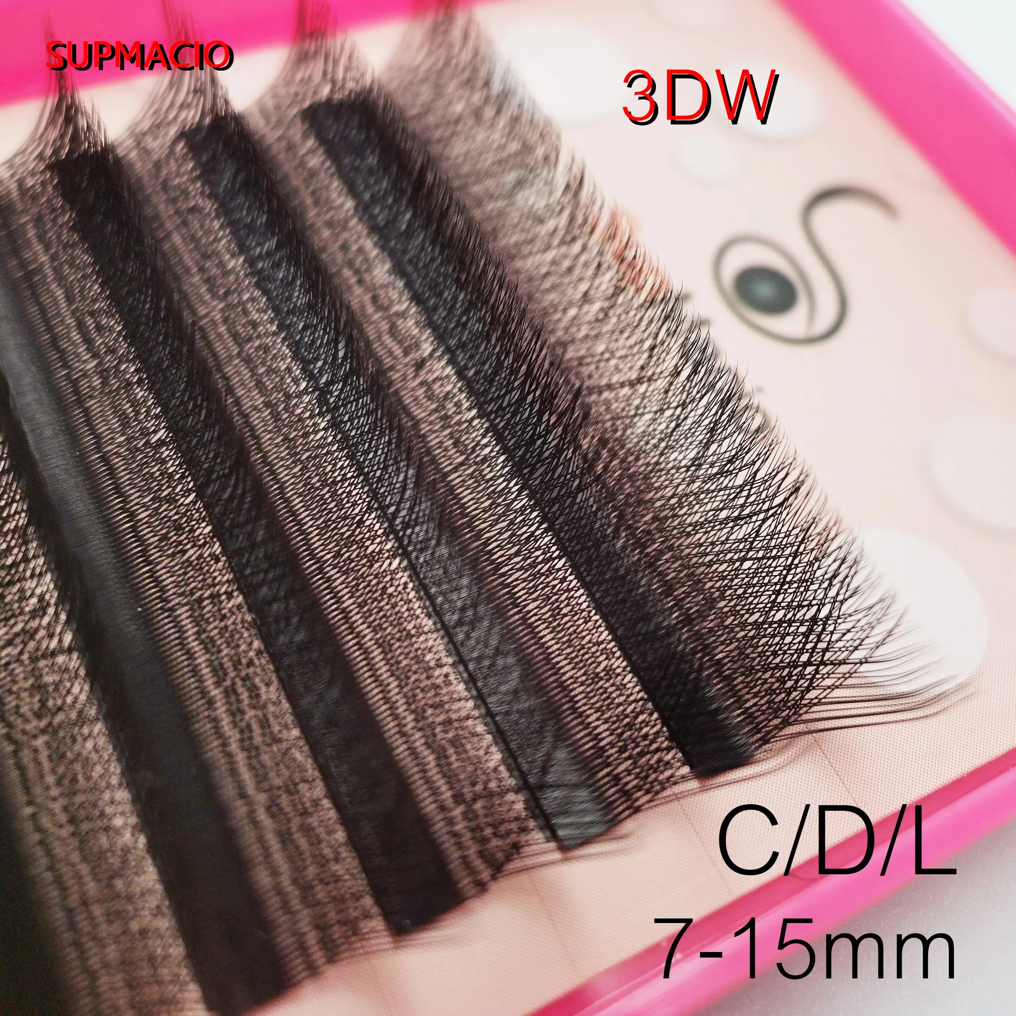 

Supmacio lash extension 3d clover w eyelashes soft 0.07mm 8-15 mixed ready-made bundles cilios 3d w для наращивания ресниц