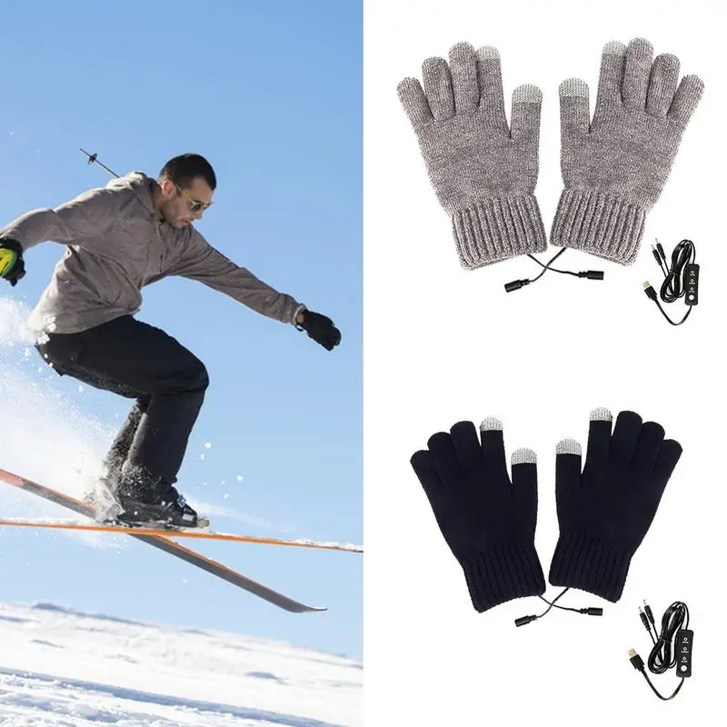 USB Electric Heating Gloves USB Knitting Full Finger Heated Mittens Touch Screen Riding Skiing Warm Mittens Outdoor Supply
USB Electric Heating Gloves USB Knitting Full Finger Heated Mittens Touch Screen Riding Skiing Warm Mittens Outdoor Supply