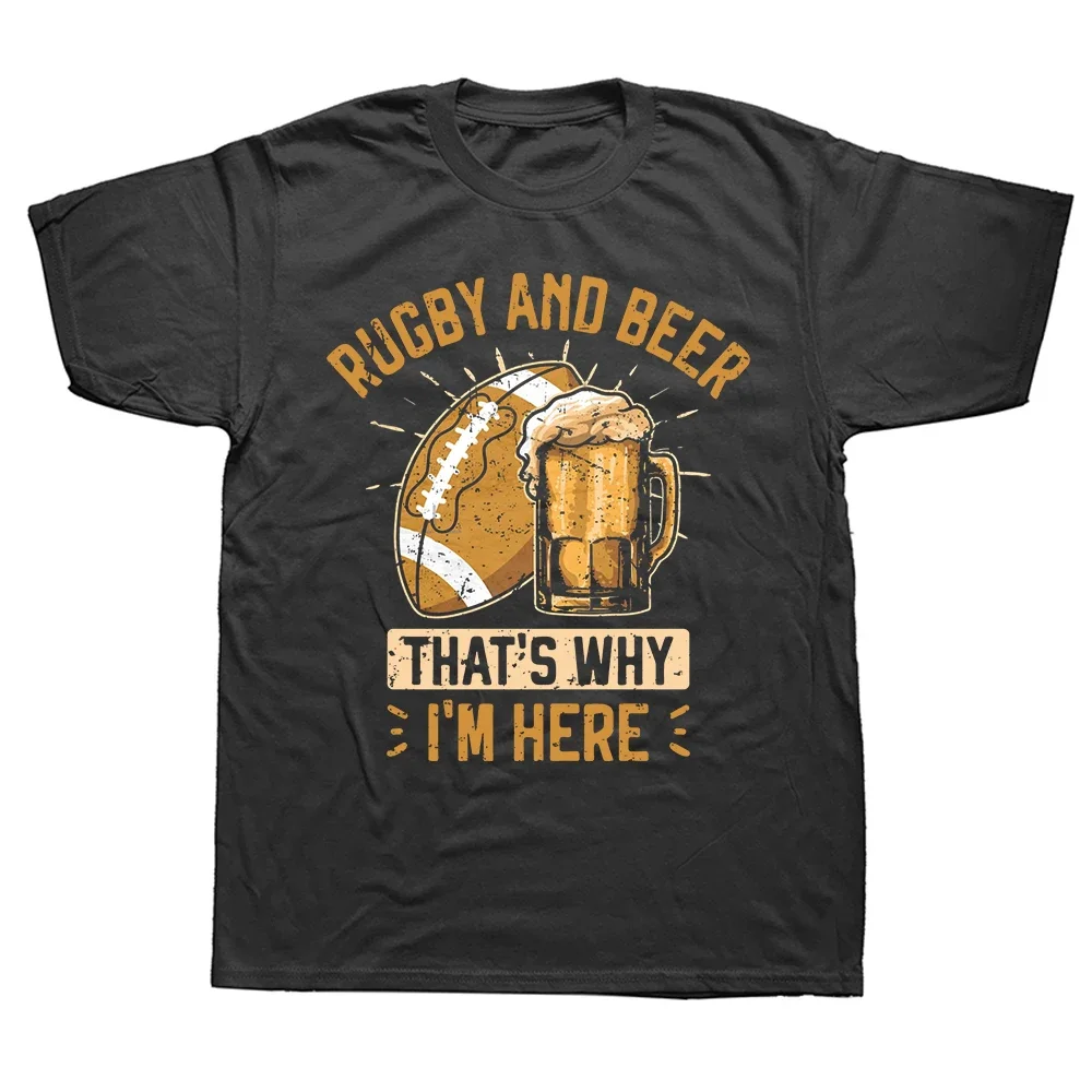 Rugby and Beer Team Funny Rugby Player T Shirt Summer Graphic Cotton Streetwear Short Sleeve Birthday Gift T-shirt Mens Clothing
Rugby and Beer Team Funny Rugby Player T Shirt Summer Graphic Cotton Streetwear Short Sleeve Birthday Gift T-shirt Mens Clothing