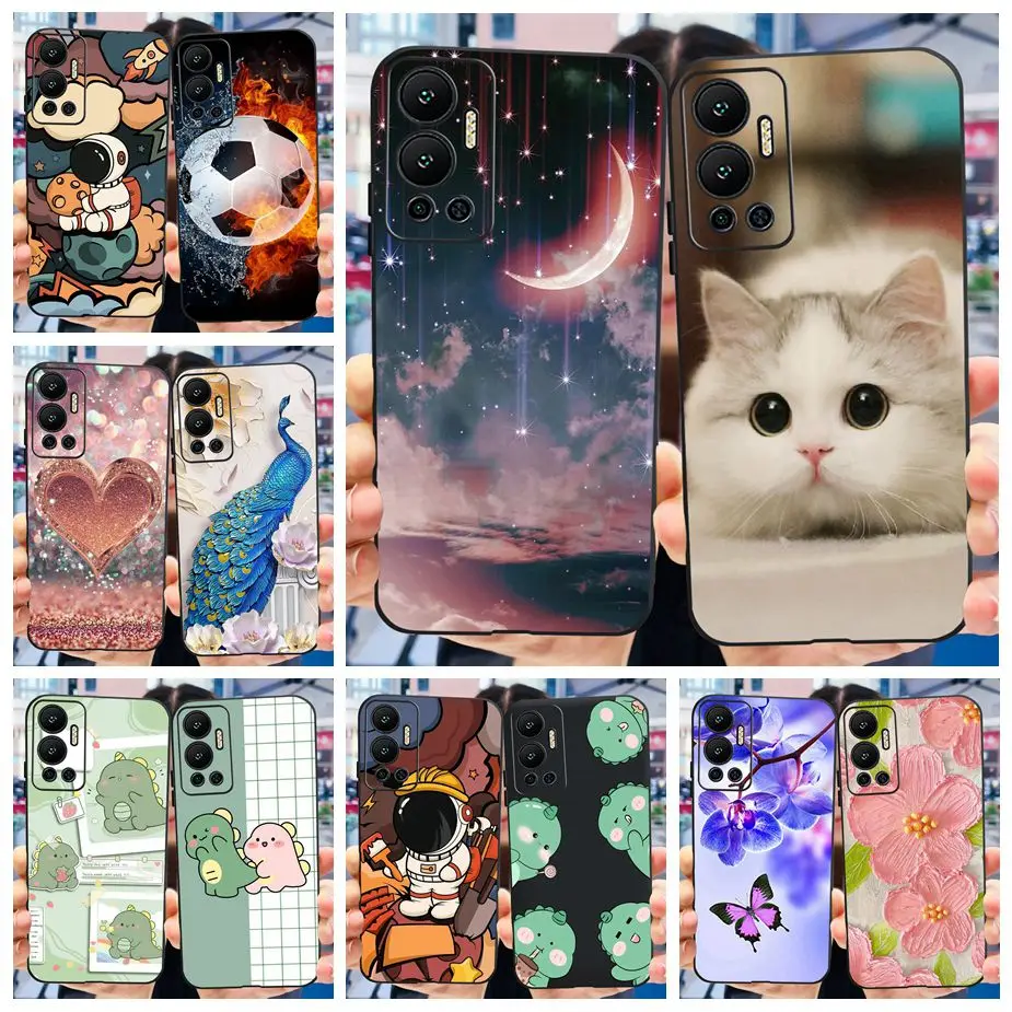 For Infinix Hot 12 Case Hot12 Pro Cute Painted Cover Soft Silicone