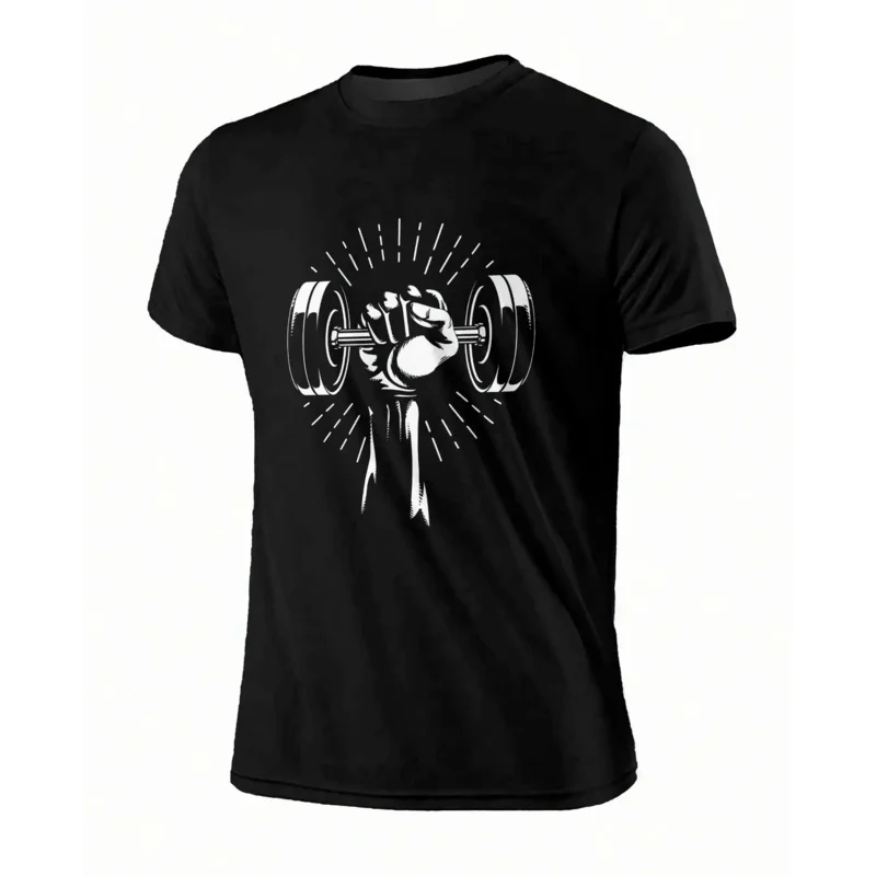 Casual Loose Short Sleeve T-Shirts Tops Unleash Your Inner Power New Dumbbell Pattern Crew Neck T-Shirts For Fitness Lovers
Casual Loose Short Sleeve T-Shirts Tops Unleash Your Inner Power New Dumbbell Pattern Crew Neck T-Shirts For Fitness Lovers
