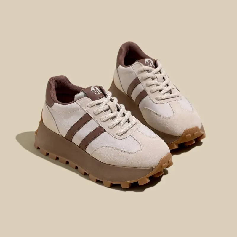 Sneakers Shoes Women 2024 Spring New Vintage Versatile Casual Lightweight Thick Sole Dad's Shoes Platform Shoes 
Sneakers Shoes Women 2024 Spring New Vintage Versatile Casual Lightweight Thick Sole Dad's Shoes Platform Shoes