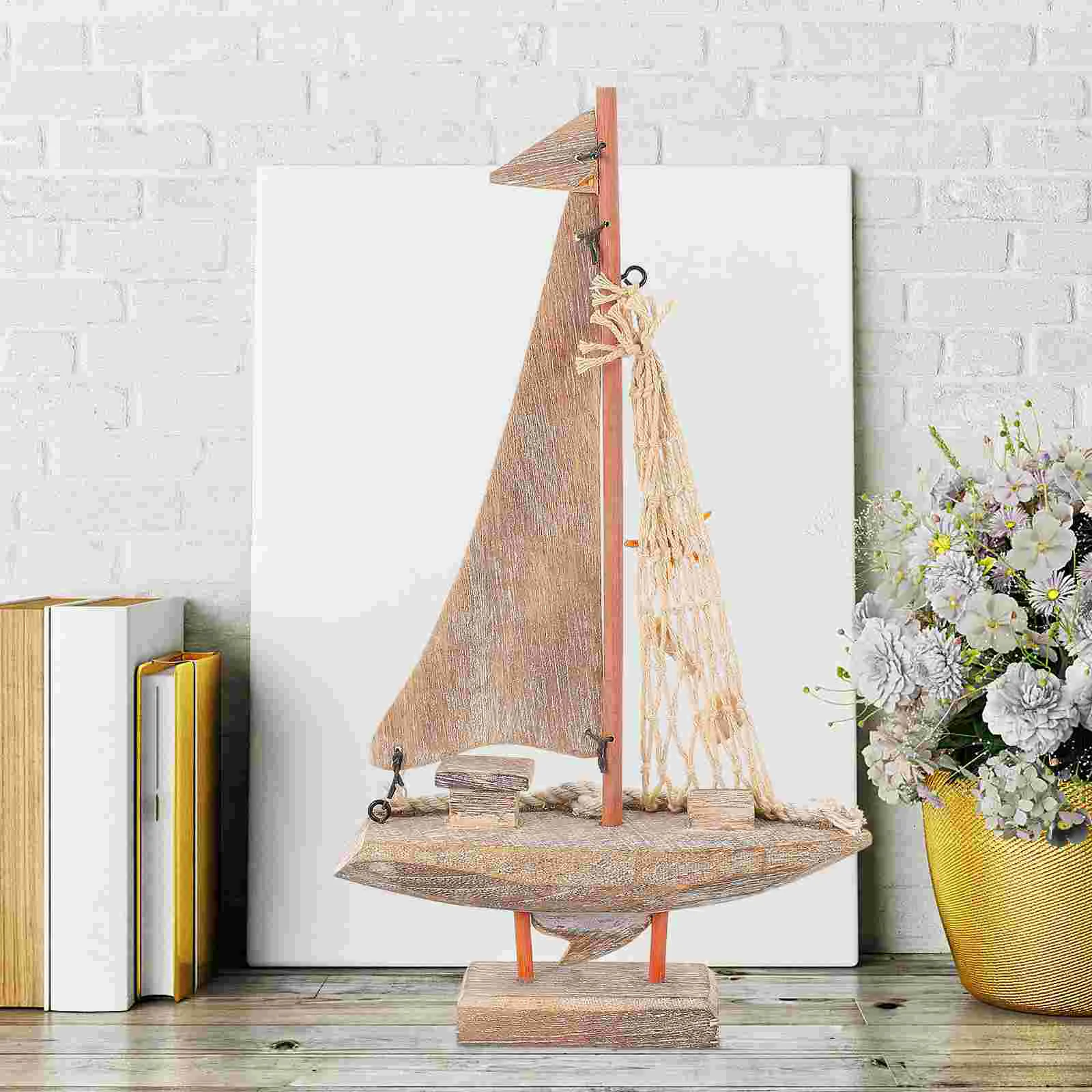 Ship Model American Style Vintage Pine Delicate Sailing Boat Adornment Wooden Model Boat Home Office Decoration - 26cm
Ship Model American Style Vintage Pine Delicate Sailing Boat Adornment Wooden Model Boat Home Office Decoration - 26cm