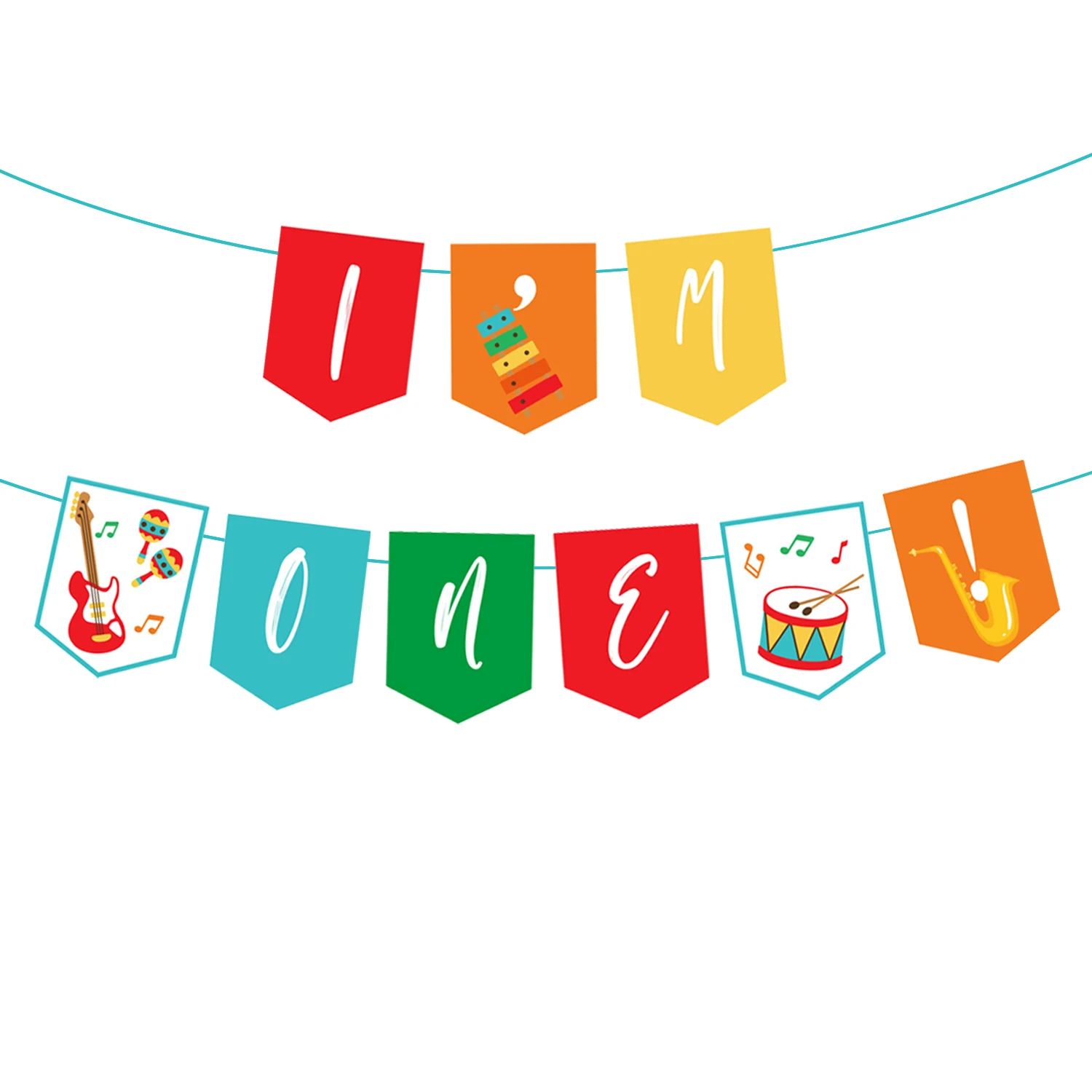 Music 1st Birthday Party Decorations, I AM ONE Banner, Rainbow Banner with Guitar Drum for Boy and Girl, 1 Year
Music 1st Birthday Party Decorations, I AM ONE Banner, Rainbow Banner with Guitar Drum for Boy and Girl, 1 Year