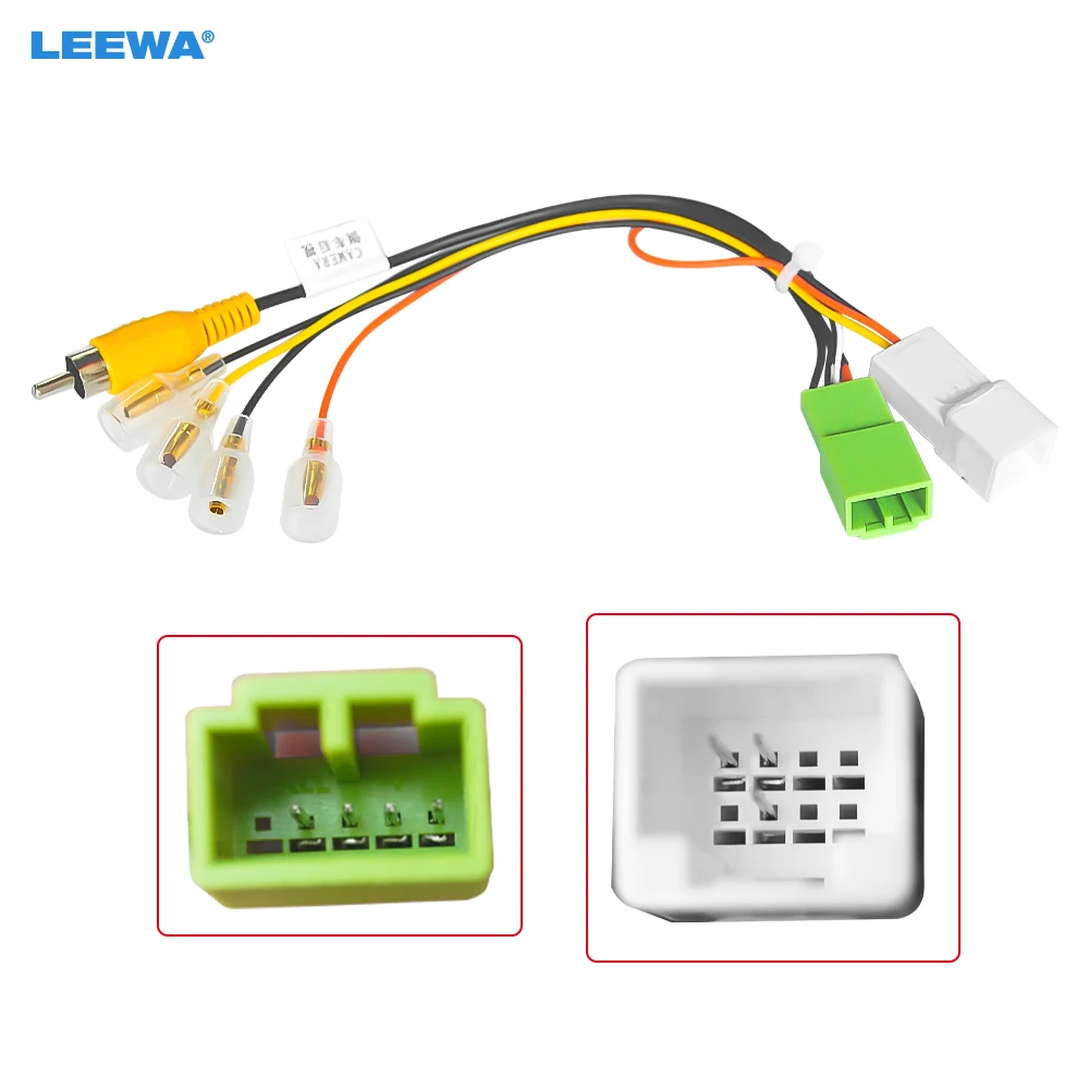

LEEWA Car Parking Rear Camera Video Plug Converter RCA Cable For Isuzu D-Max (12-20) 8Pins Parking Reverse Wire Adapter #CA1071
