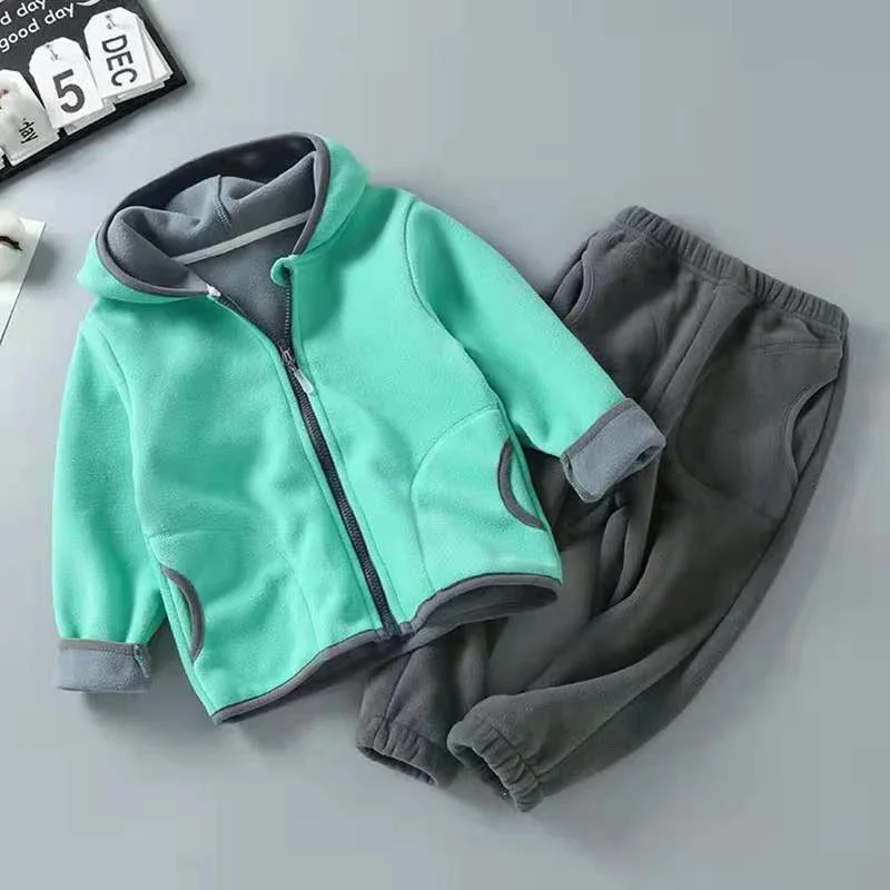 Winter Kids Girls Clothes Set Autumn Soft Polar Fleece Hoodies Jacket Coat + Pants Suits Boys Warm Children Teen 7 8 9 10 Years
Winter Kids Girls Clothes Set Autumn Soft Polar Fleece Hoodies Jacket Coat + Pants Suits Boys Warm Children Teen 7 8 9 10 Years
