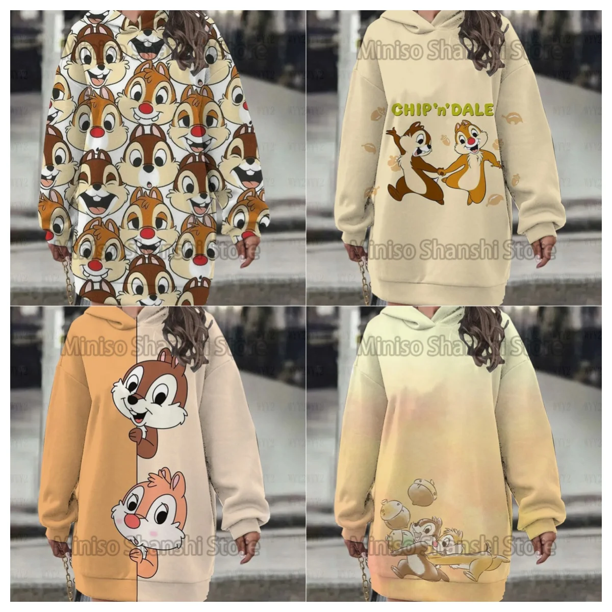 

New Women's Disney hooded dress casual street minimalist style top hoodies 3d hoodies vrouwen cute clothes ropa kawaii bluzy