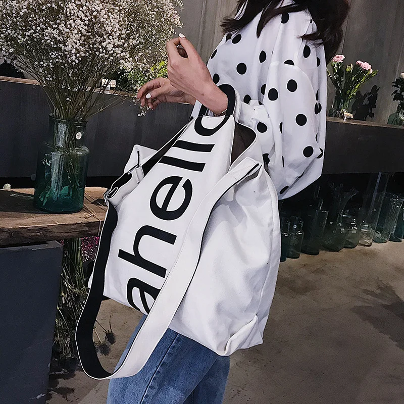Women Big Shoulder Bag Female 2023 Fashion Cotton Linen Canvas Women's Hello Letters Tote Bags Broadband Large Capacity Handbag
Women Big Shoulder Bag Female 2023 Fashion Cotton Linen Canvas Women's Hello Letters Tote Bags Broadband Large Capacity Handbag